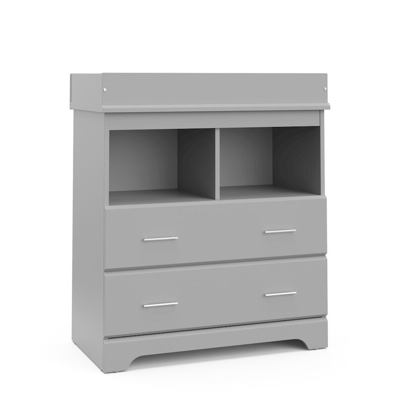 Storkcraft Brookside 2 Drawer Changing Chest - Pebble Gray
