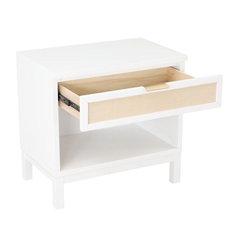Comfort Pointe Bayport Cane 1 Drawer Nightstand