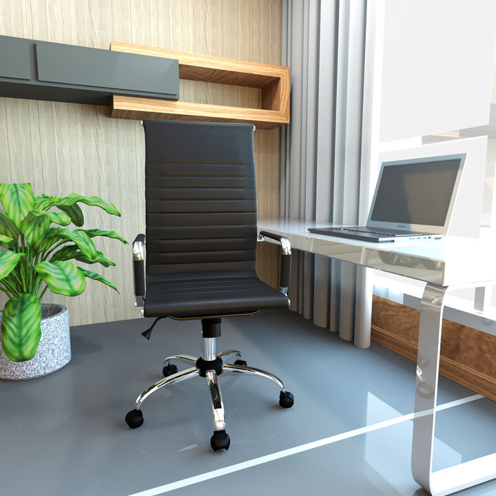 LeisureMod Harris Modern Adjustable Office Executive Swivel Chair High-Back Task Office Chair