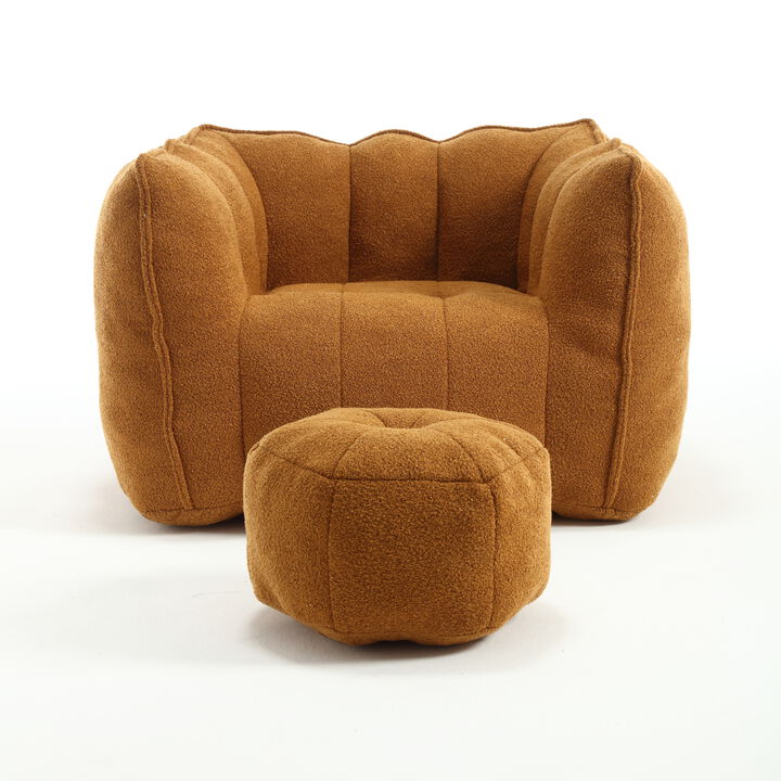 Merax Bean Bag Accent Sofa Chair with Footstool