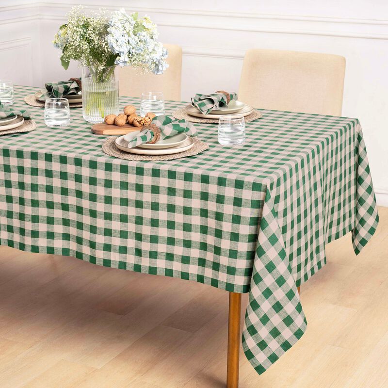 Solino Home 100% Pure Linen Tablecloth | Morgan Check