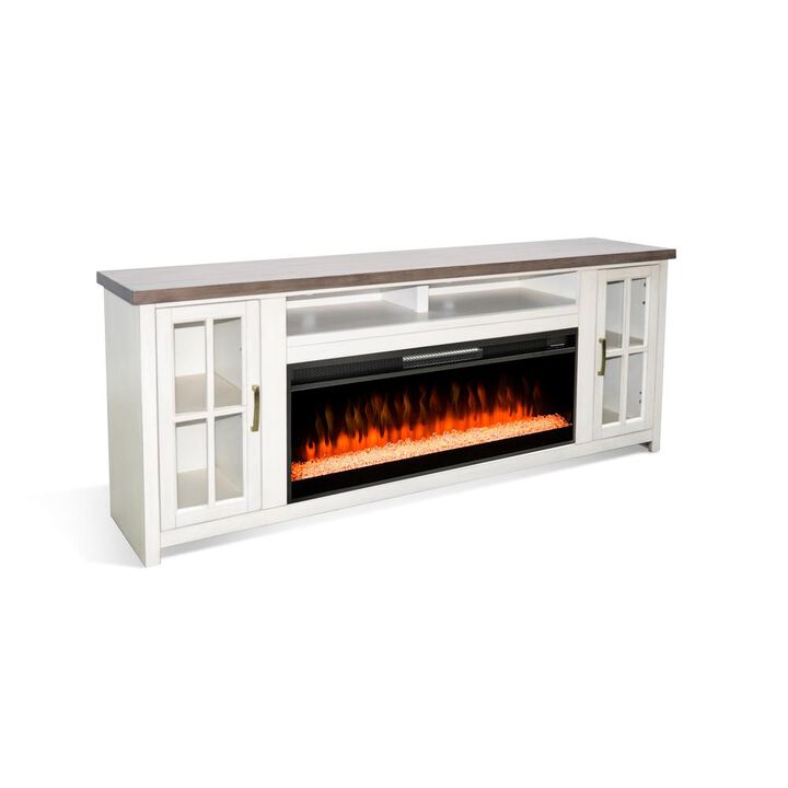 Sunny Designs 76 Media Console with Electric Fireplace