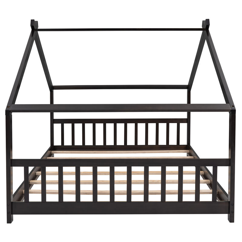 Merax Full Size House Bed Wood Bed