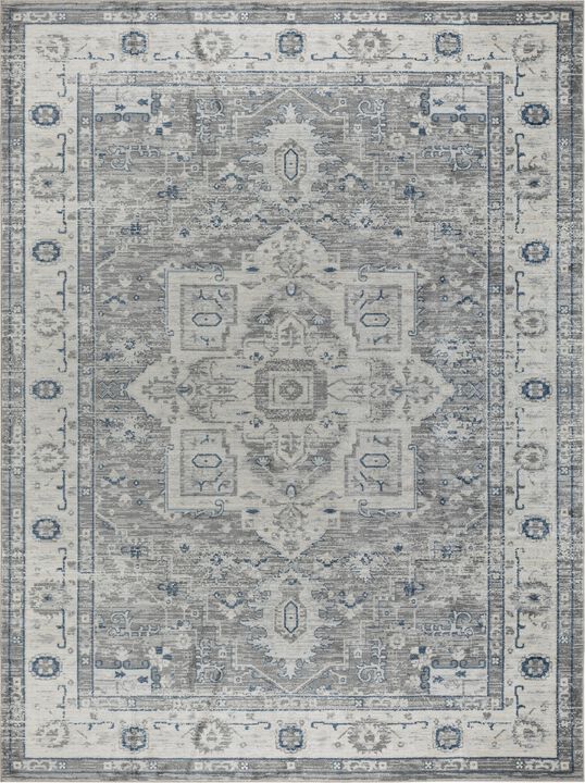 Pasargad Home Turkish Heritage Design Grey Area Rug- 8' 6" X 11' 6"