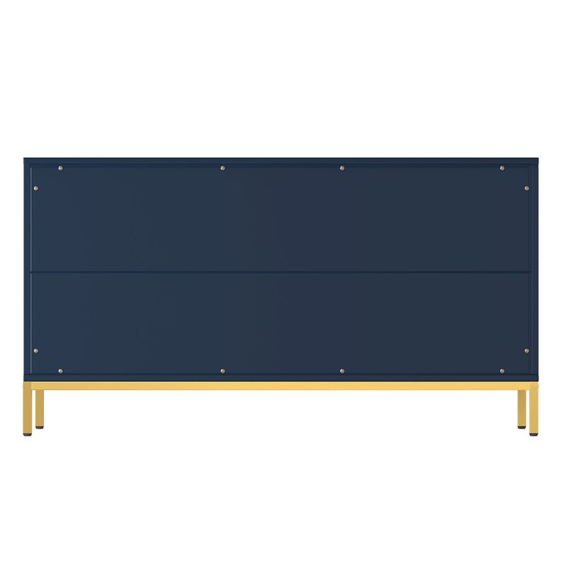 26.2 in. H Freestanding Storage Cabinet 3-Door Accent Cabinet in Blue