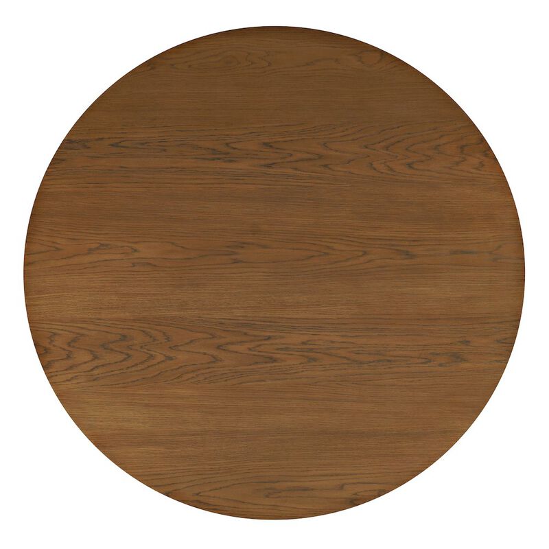 Jofran Auden 48 Round Mid-Century Modern Fluted Pedestal Base Dining Table