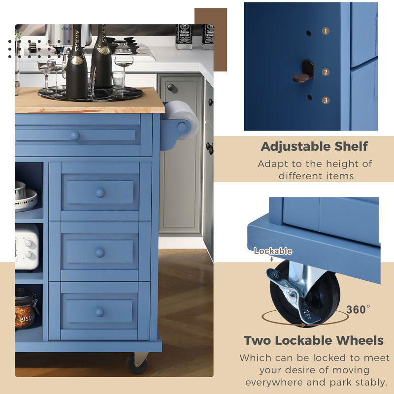 Merax Rolling Mobile Kitchen Island