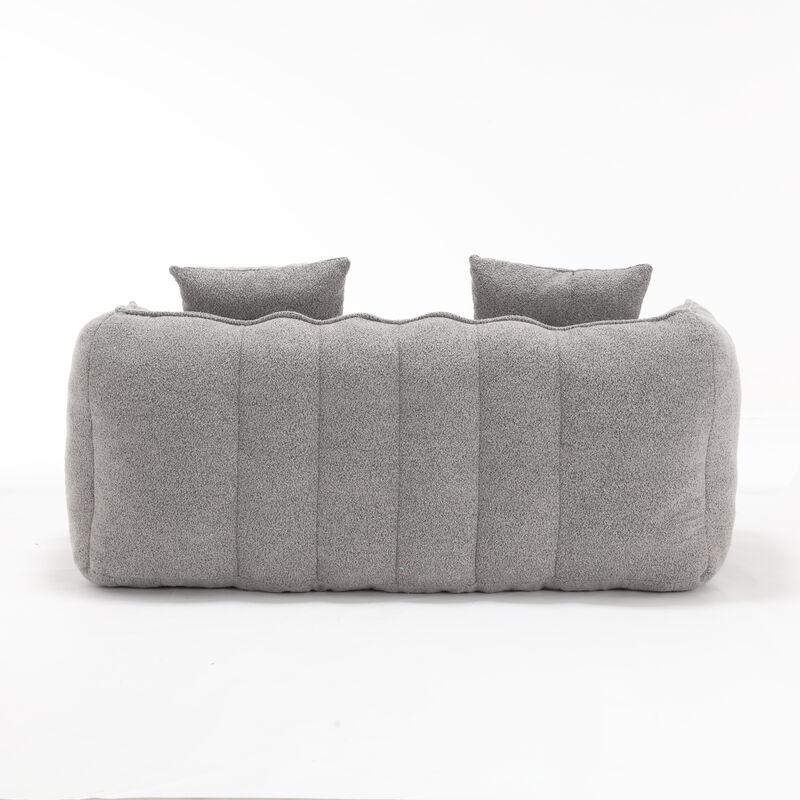 Merax Chenille Lazy Bean Bag Loveseat for Living Room