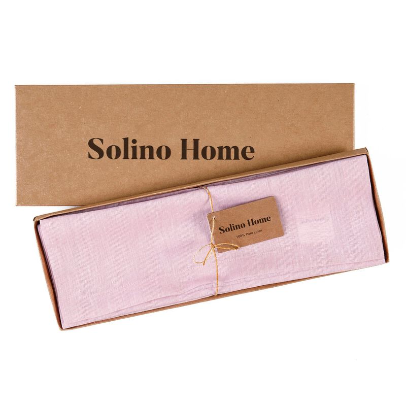 Solino Home 100% Pure Linen 14 x 19 Inch Placemats Set of 4 | Athena