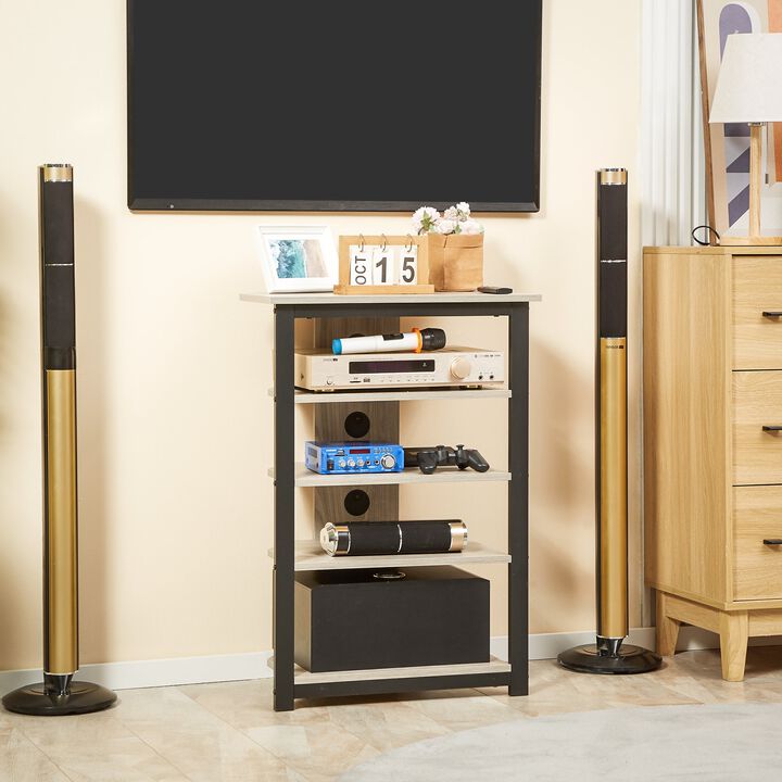Grey TV Stand: Corner Entertainment Center for 29" TVs