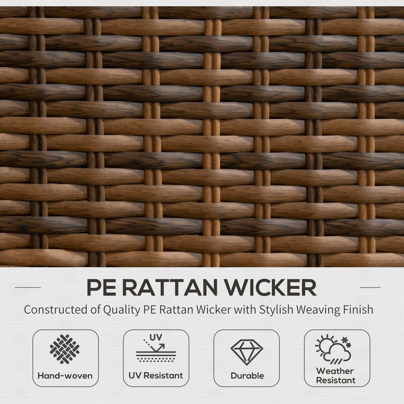 Gray Outdoor Lounge: 4-Piece Rattan Set with Swivel Chairs & Table