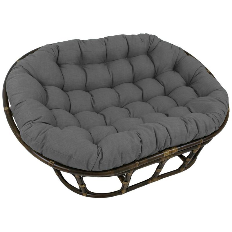 Blazing Needles 65-inch by 48-inch Solid Outdoor Spun Polyester Double Papasan Cushion  93304-REO-SOL-15