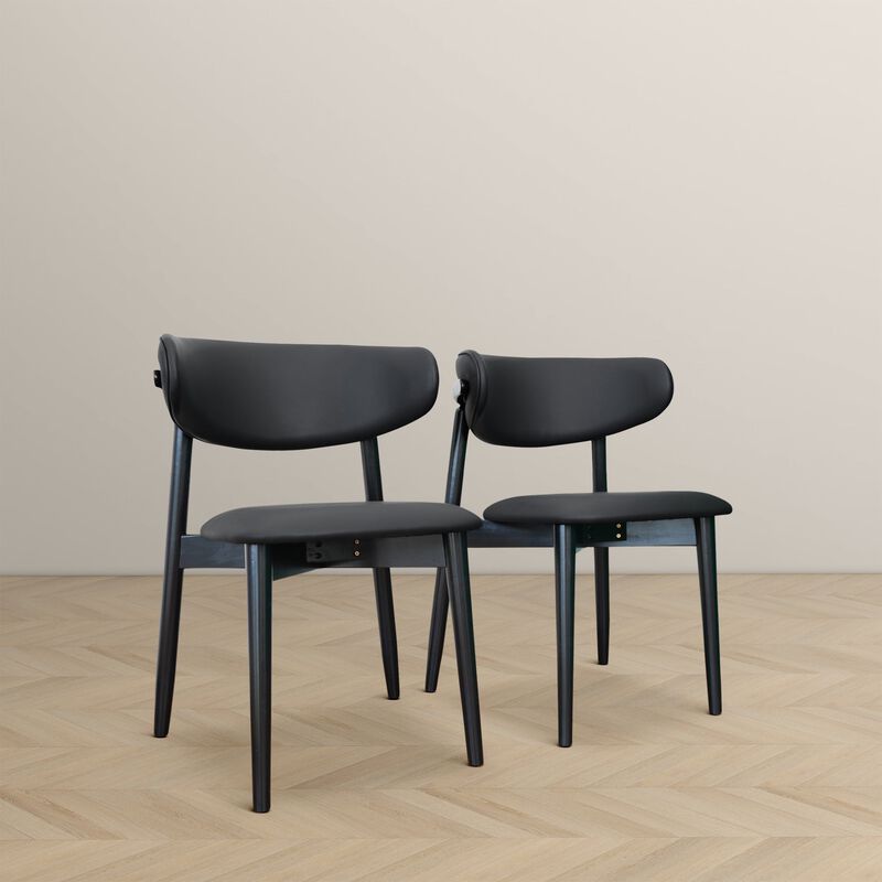Merax Faux Leather Dining Chairs Set Of 2