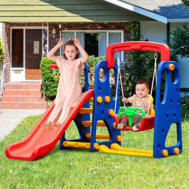 Hivvago 3-in-1 Junior Children Climber Slide Playset