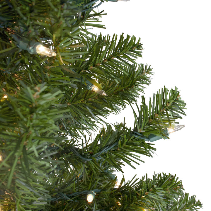 2' Pre-Lit Medium Canadian Pine Artificial Christmas Tree - Clear Lights