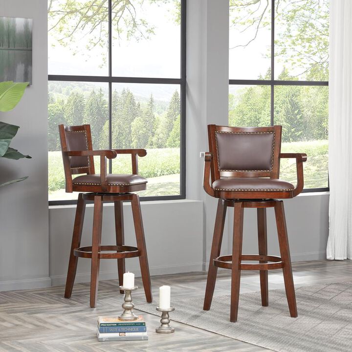 Boraam Broadmoor Swivel Extra Tall Barstool [Cappuccino], 34 - Cappuccino