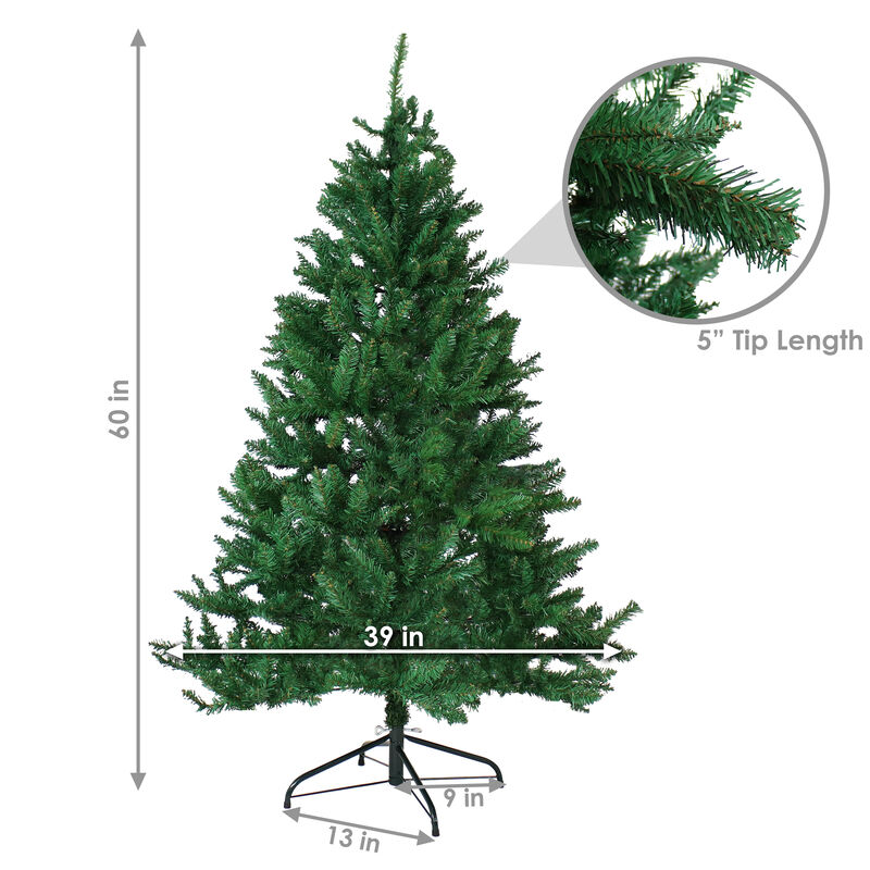 Sunnydaze Tannenbaum Indoor Unlit Artificial Christmas Tree - 5 ft