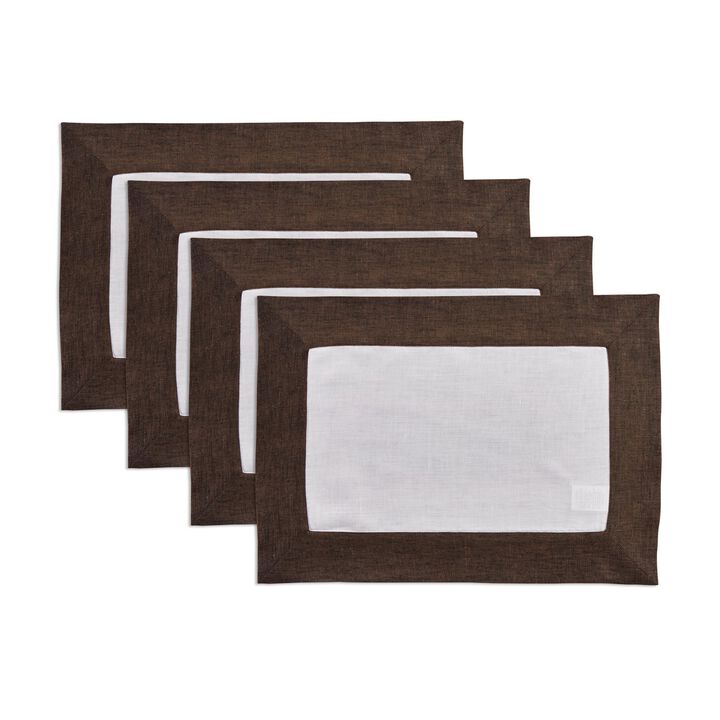 Solino Home 100% Pure Linen 14 x 19 Inch Placemats Set of 4 | Contempo