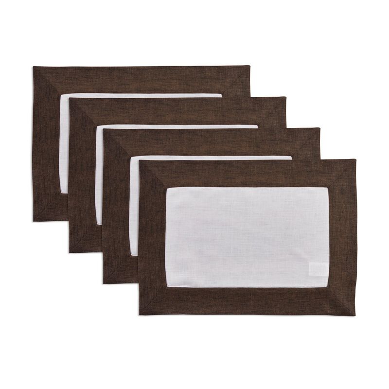 Solino Home 100% Pure Linen 14 x 19 Inch Placemats Set of 4 | Contempo