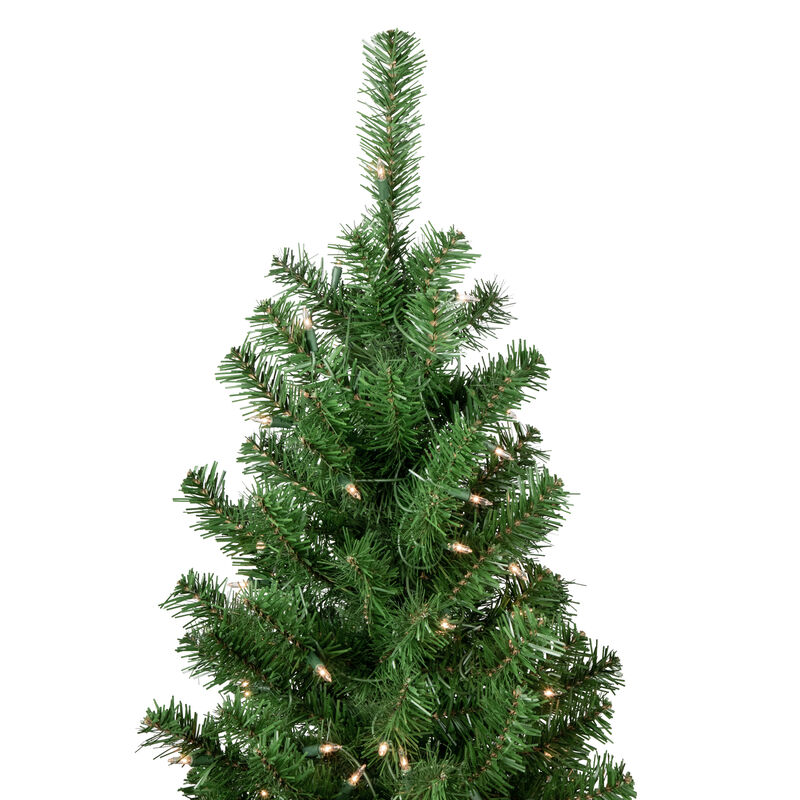 16' Pre-Lit Pendleton Spruce Slim Artificial Commercial Christmas Tree  Clear Lights
