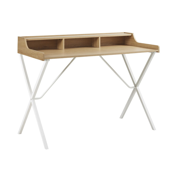 Gracie Mills Shelby Modern Writing Desk with Storage