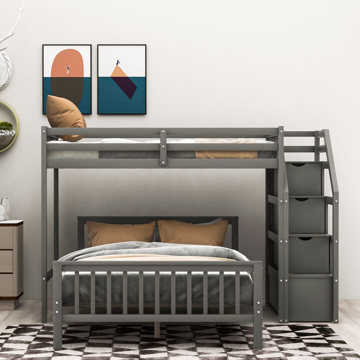 Merax Loft Bed with Staircase