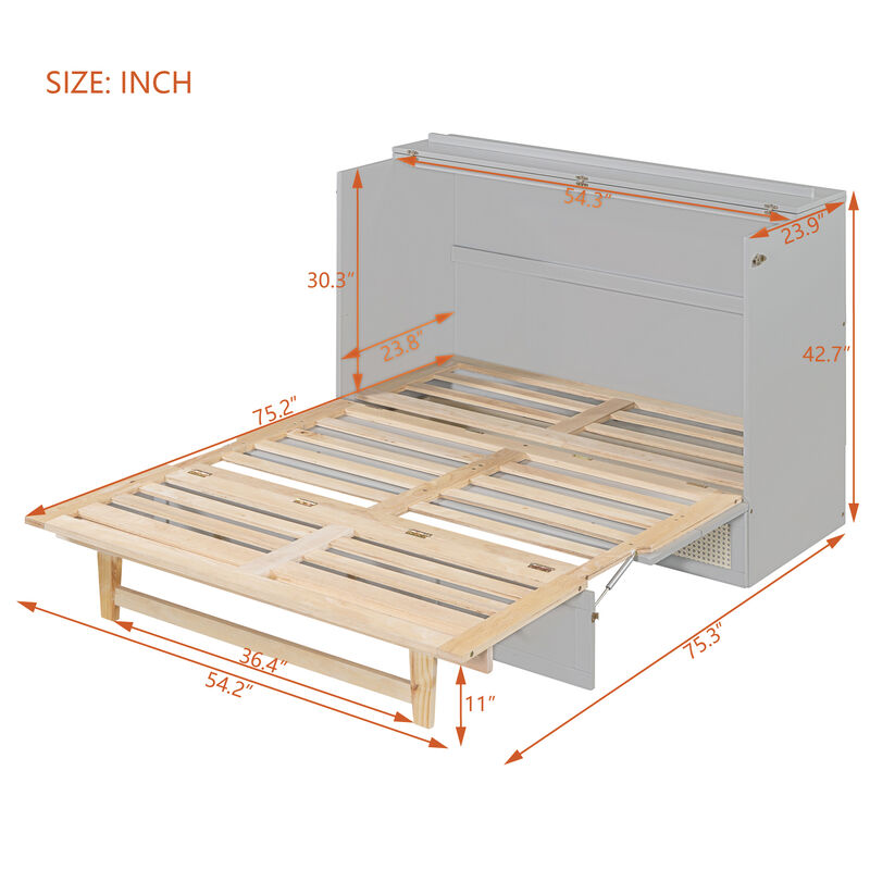 Merax Murphy Bed with Large Drawers