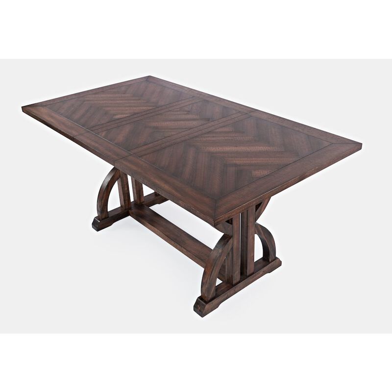 Jofran Herringbone Distressed Acacia Counter Height 78 Dining Table