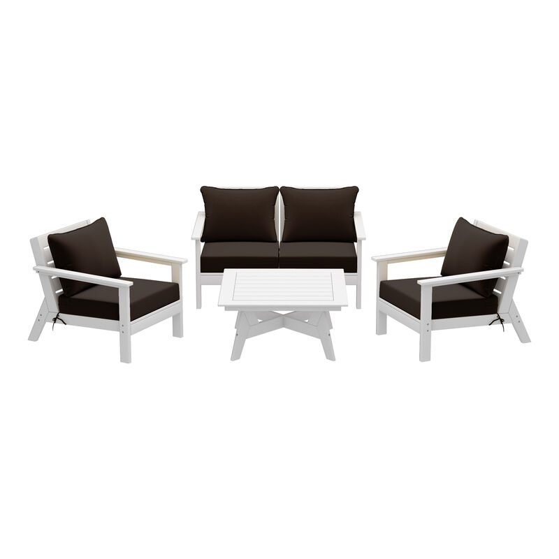 WestinTrends Outdoor 5-Piece Modular Sectional Patio Furniture Sofa Set