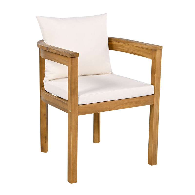 Merax Outdoor Acacia Wood Dining Chair