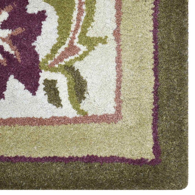 RUGSOTIC CARPETS HAND TUFTED WOOL ECO-FRIENDLY AREA RUGS  - 5'x7'6'', Rectangle Shape, Cream, Floral Modern Design, High Pile Thick Handmade Anti Skid Area Rugs for Living Room, Bed Room (K03160)