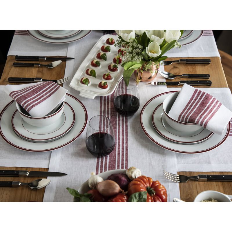 Solino Home 100% Pure Linen Table Runner | Farmhouse