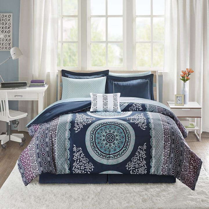 Belen Kox Serene Bohemian 7-Piece Complete Bed and Sheet Set, Belen Kox