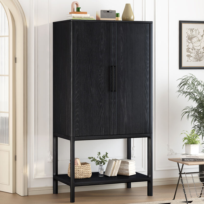 Merax Sophisticated Oak Veneer Cabinet