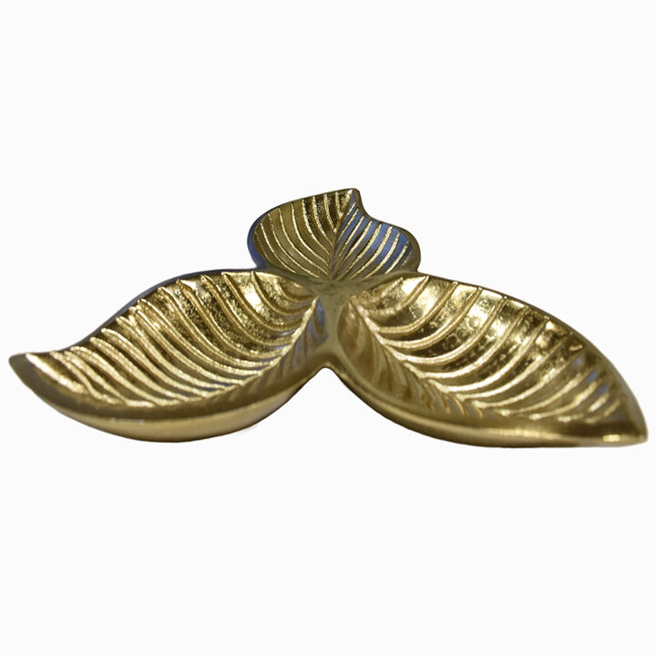Handmade Decorative Bronze Color Coated 8.26 x 8.26 x 0.98  Inches Aluminium Tray 038AB BBH Home's