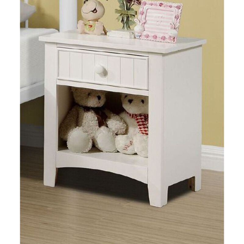 Streamdale Karine Wooden Nightstand With One Drawer In Finish