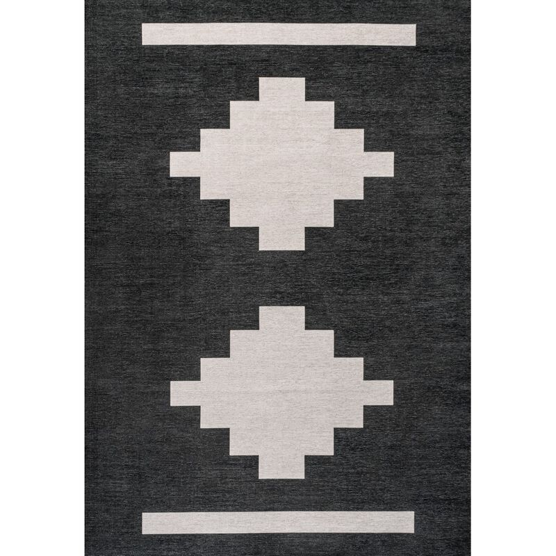 Adriel Geometric Tribal Medallion Machine Washable Area Rug