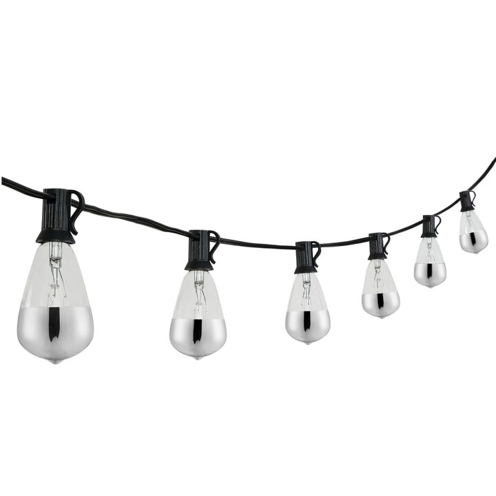 Light Indoor/Outdoor Rustic Industrial Incandescent C7 Half-Chrome Bulb String Lights