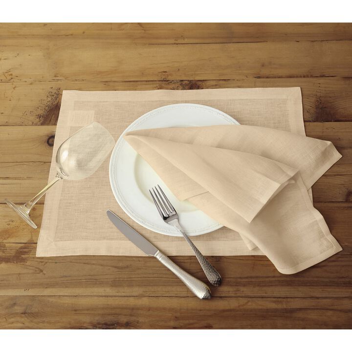 Solino Home 100% Pure Linen Dinner Napkins 20 x 20 Inch Set of 4 | Fete