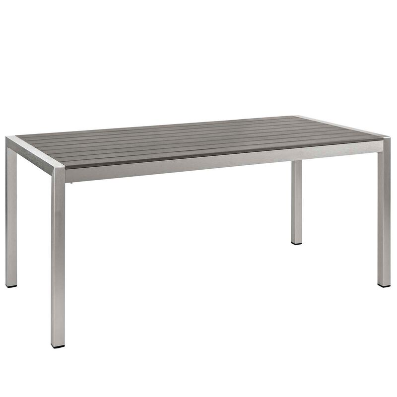 Shore 3 Piece Outdoor Patio Aluminum Dining Set-Benzara