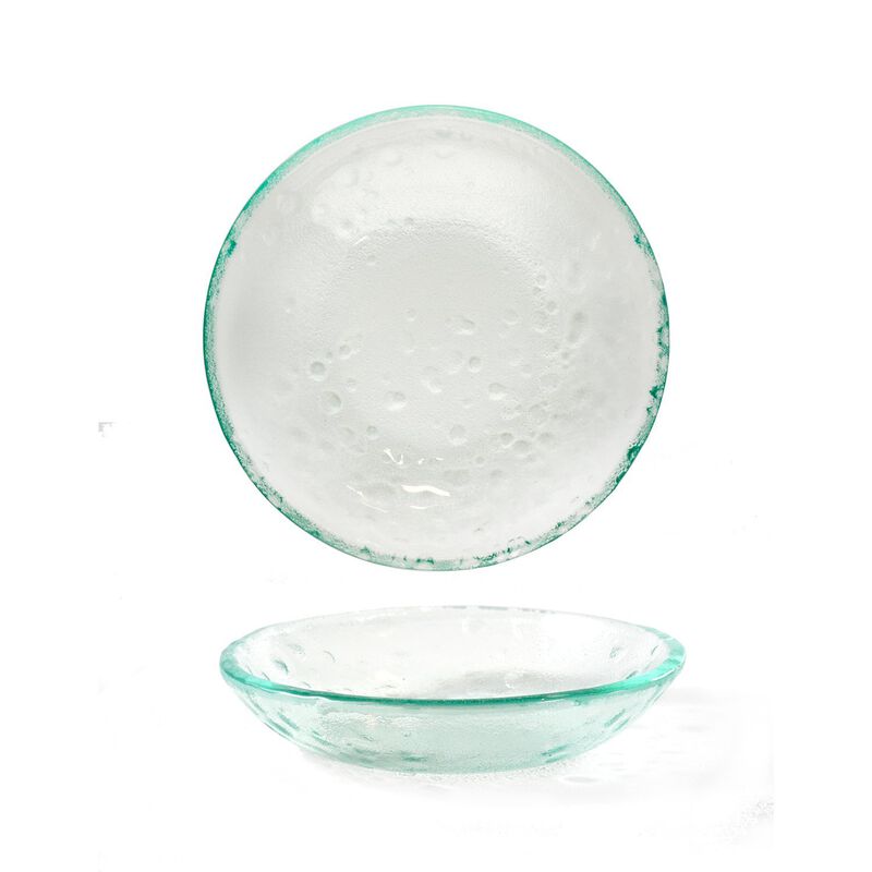 Glass Dinnerware dia.10.25" h:1.5" 40 oz. Round Clear Glass Bowl (Set of 2)