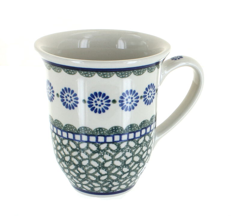 Blue Rose Polish Pottery Sapphire Fields Large Coffee Mug