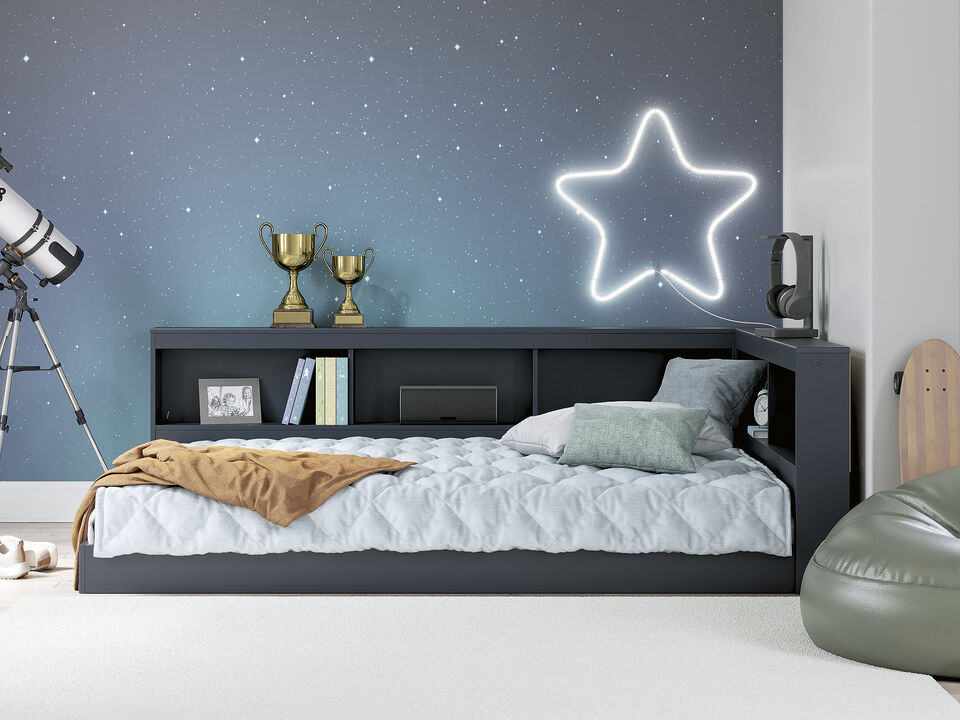 Full Bookcase Storage Bed