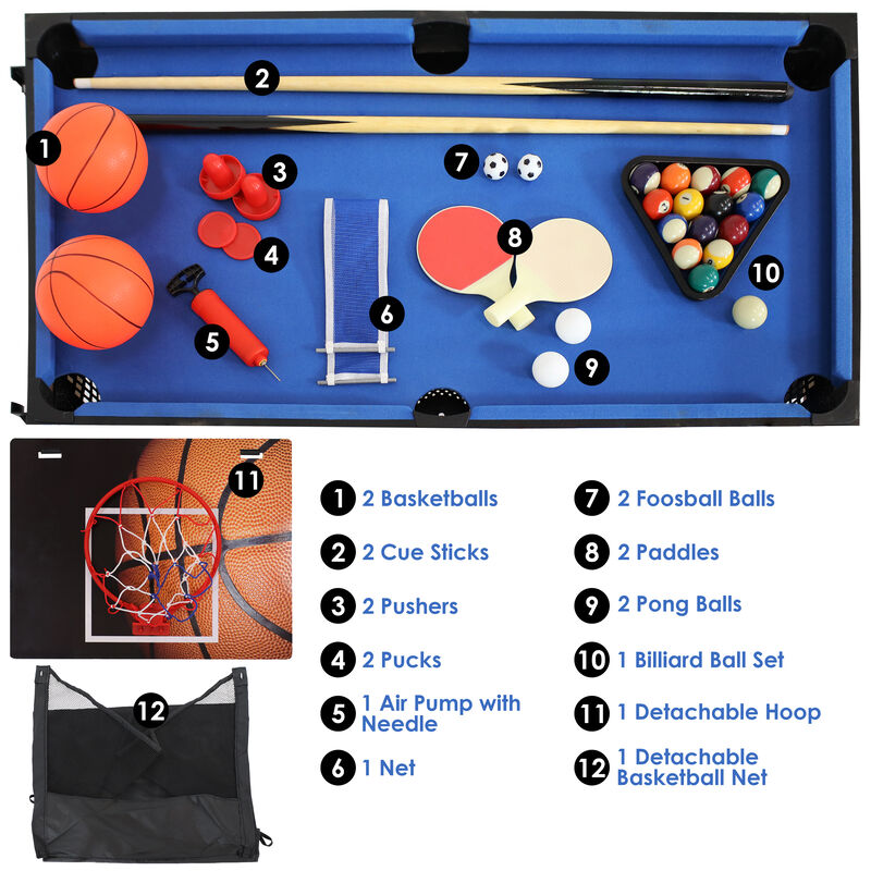 Sunnydaze 5-in-1 Multi-Game Table