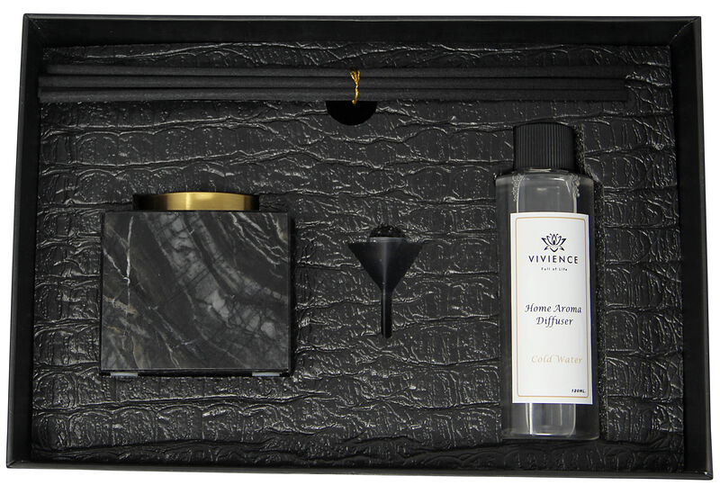 Black Marble Reed Diffuser, "Lily Of The Valley" Scent