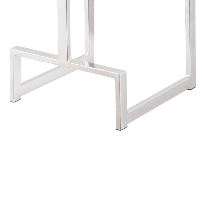 Metal Counter Height Stool, Grey-Benzara