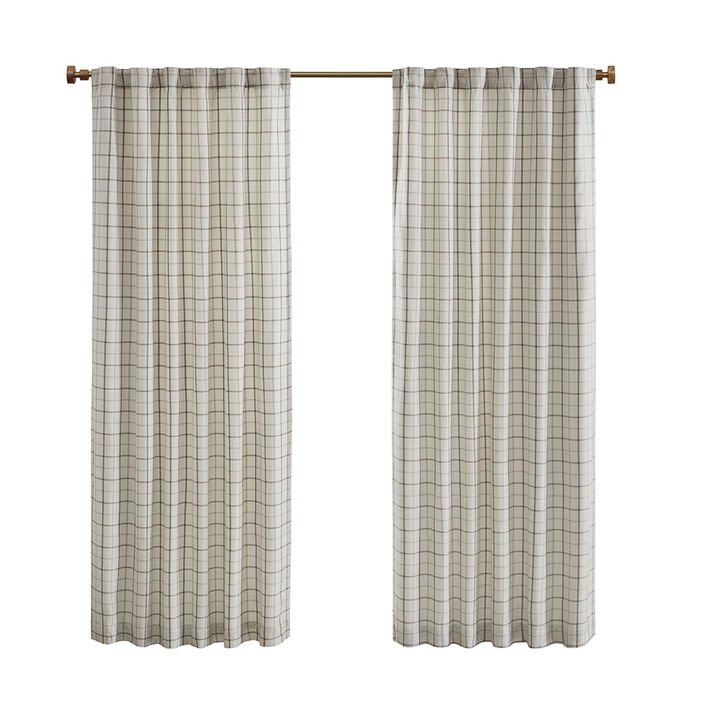 Gracie Mills Brianna Plaid Curtain Panel with Fleece Lining - 50x84"