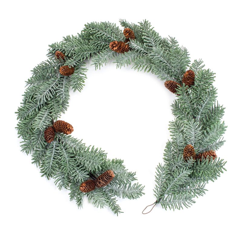 Pine Garland for Holiday and Winter Home Décor (Set of 2)