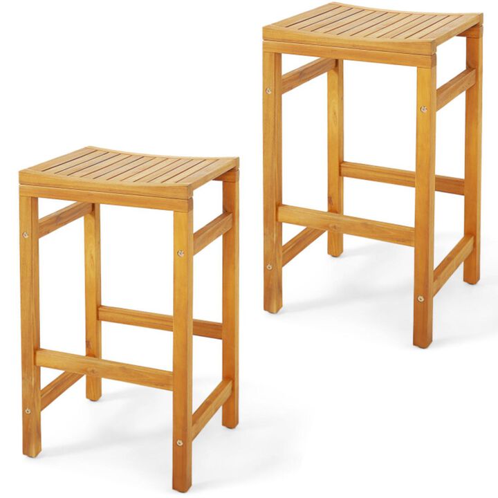Hivvago 30-Inch Height Bar Chair with Saddle Shaped Seat and Sturdy Footrest