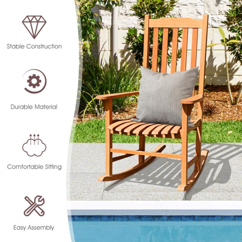 Hivvago Outdoor Rocking Chair Single Rocker for Patio Deck